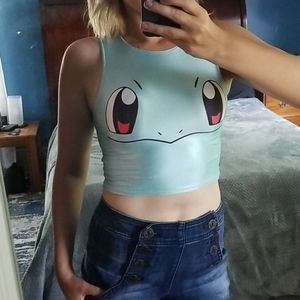 squirtle pokemon crop top